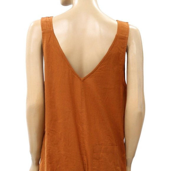 ASOS DESIGN Button Front Linen Minimal Jumpsuit Dress Romper US-0 XS New - Picture 4 of 4